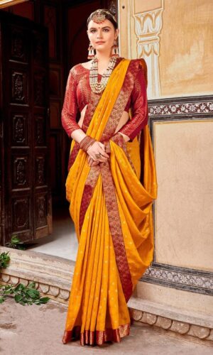 Ethnic Motifs Zari Saree