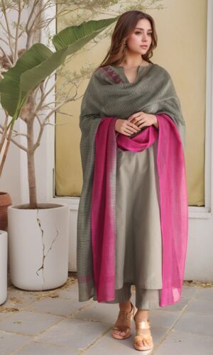 Women Regular Kurta with Palazzos & With Dupatta