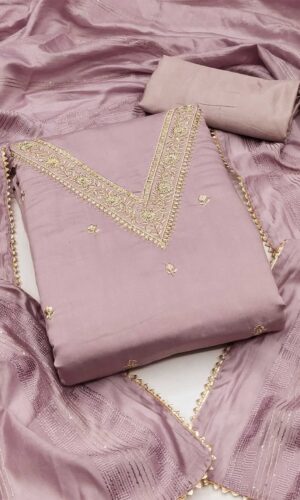 Embroidered Unstitched Dress Material
