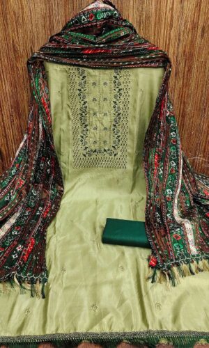 Ethnic Motifs Embroidered Unstitched Dress Material